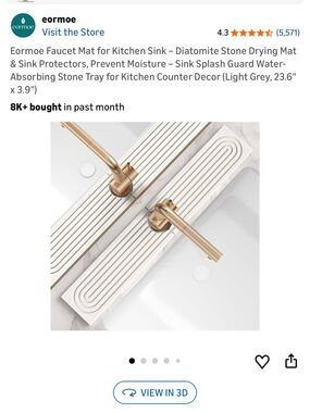 White Stone Sink Tray